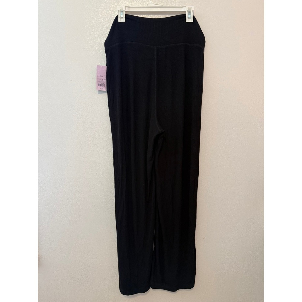 Wild Fable Womens XXL Black High-Rise Wide-Leg Ribbed Waistband Pants NWT - Picture 3 of 3